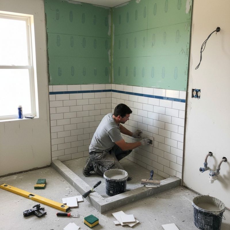 Tile Shower Floor Installation in Longmont, CO